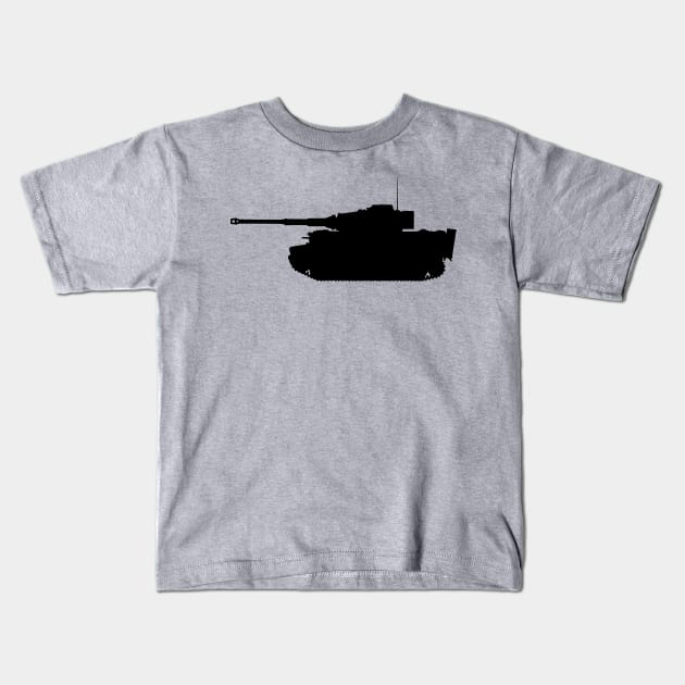 Tiger Tank Kids T-Shirt by BearCaveDesigns